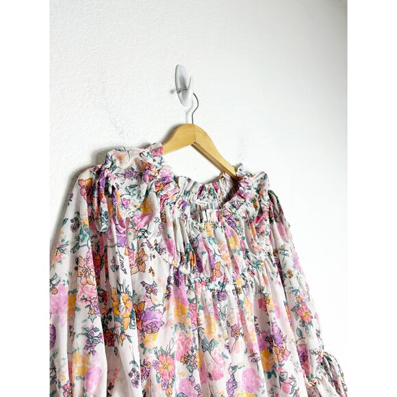 NWT Revolve Tularosa Brogan Off-Shoulder Mini Dress Medium Pink White Floral - Picture 7 of 14